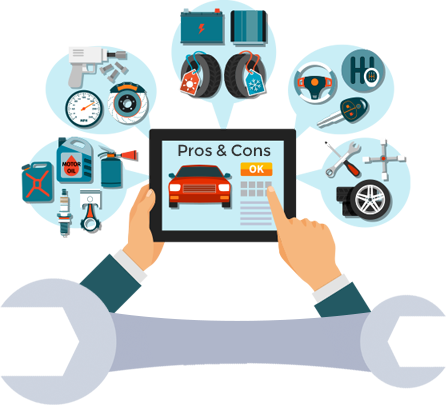 image of pros and cons of car if repaired by other companies